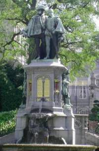 Statue du Comte d'Egmont et du Comte de Hornes dans le Petit-Sablon à Bruxelles
